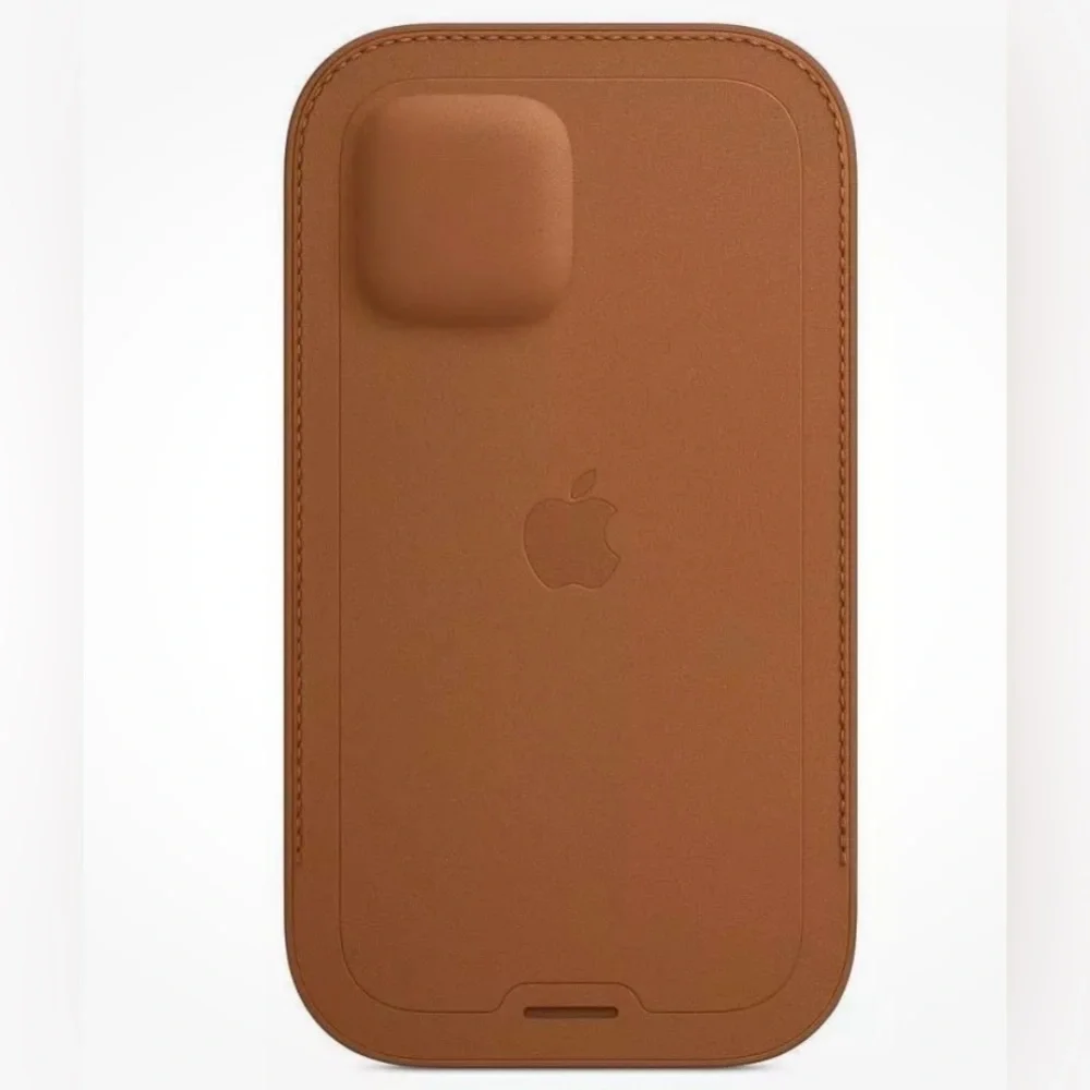 Apple Leather Sleeve Case with MagSafe Saddle Brown for the iPhone 12 Mini